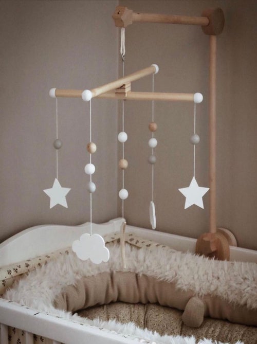 Supporto universale mobile in legno per lettino bambino - bianco | JaBaDaBaDo - Kiabi