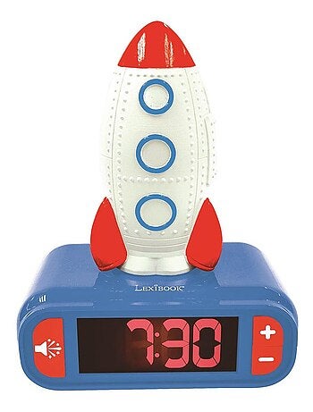 Sveglia con design Rocket 3D Luce notturna ed effetti sonori