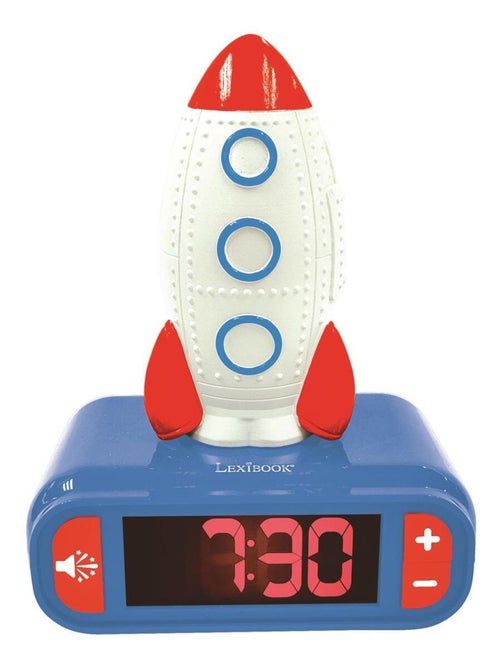 Sveglia con design Rocket 3D Luce notturna ed effetti sonori - Kiabi Sveglia con design Rocket 3D Luce notturna ed effetti sonori - Kiabi