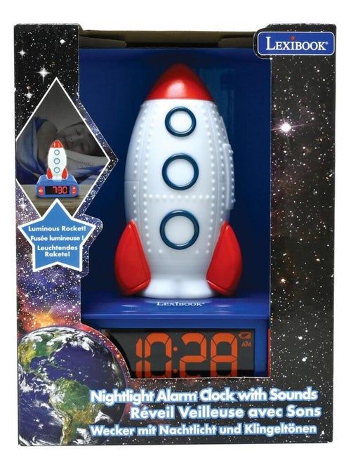 Sveglia con design Rocket 3D Luce notturna ed effetti sonori - Kiabi Sveglia con design Rocket 3D Luce notturna ed effetti sonori - Kiabi