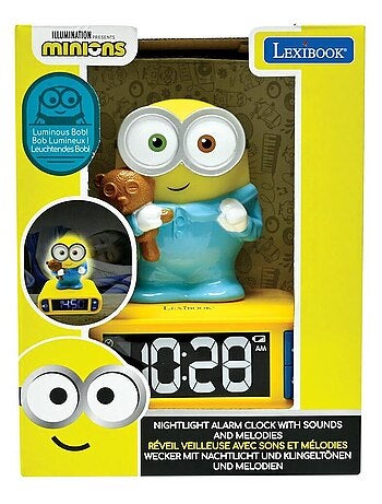 Sveglia con luce notturna Design 3D dei Minions ed effetti sonori