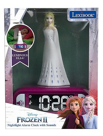 Sveglia con luce notturna Design 3D Frozen Elsa ed effetti sonori
