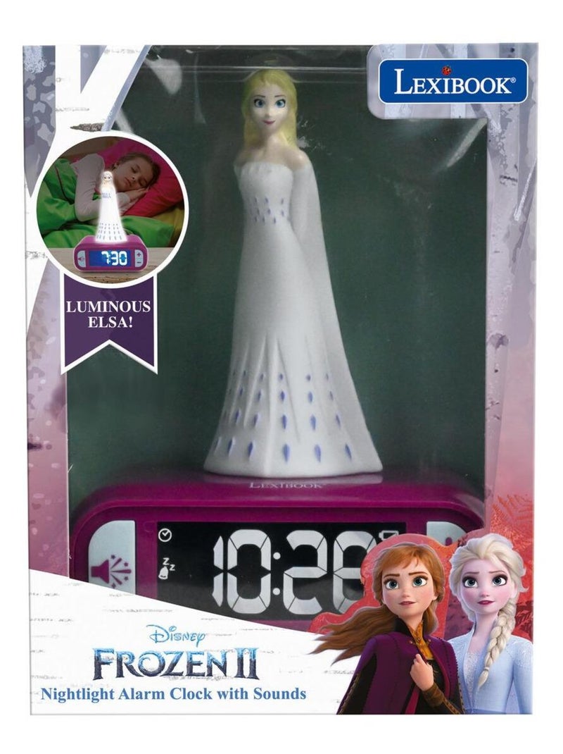Sveglia con luce notturna Design 3D Frozen Elsa ed effetti sonori Viola - Kiabi