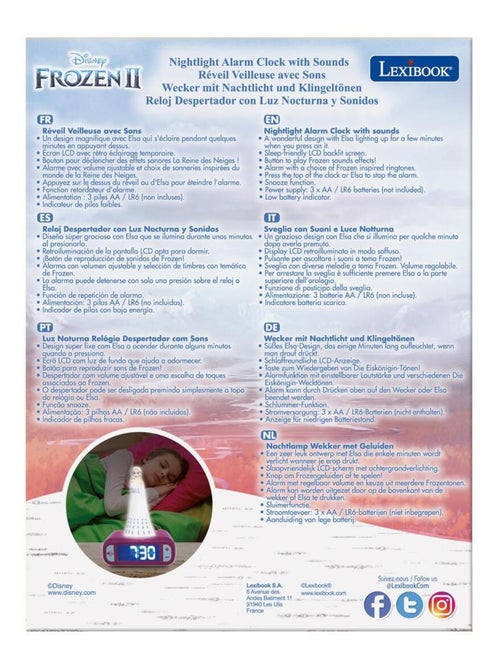 Sveglia con luce notturna Design 3D Frozen Elsa ed effetti sonori - Kiabi