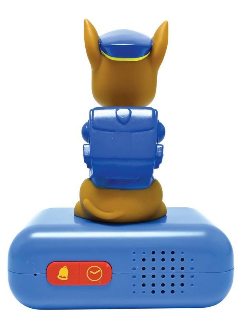 Sveglia con luce notturna Design 3D Paw Patrol Chase ed effetti sonori Blu - Kiabi