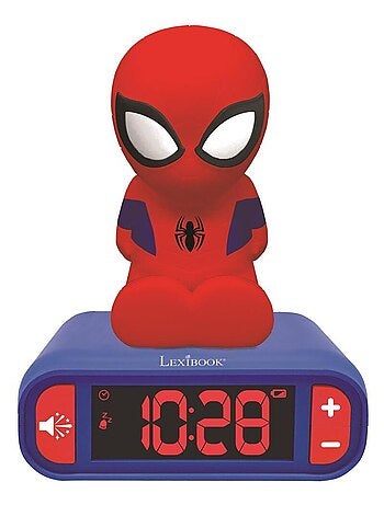 Sveglia con luce notturna design 3D SpiderMan ed effetti sonori