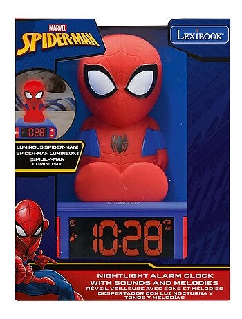 Sveglia con luce notturna design 3D SpiderMan ed effetti sonori