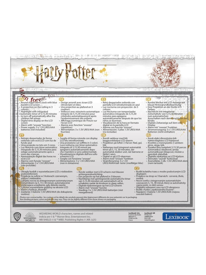 Sveglia con proiettore di Harry Potter con timer Nero - Kiabi