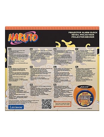 Sveglia con proiettore di Naruto e timer