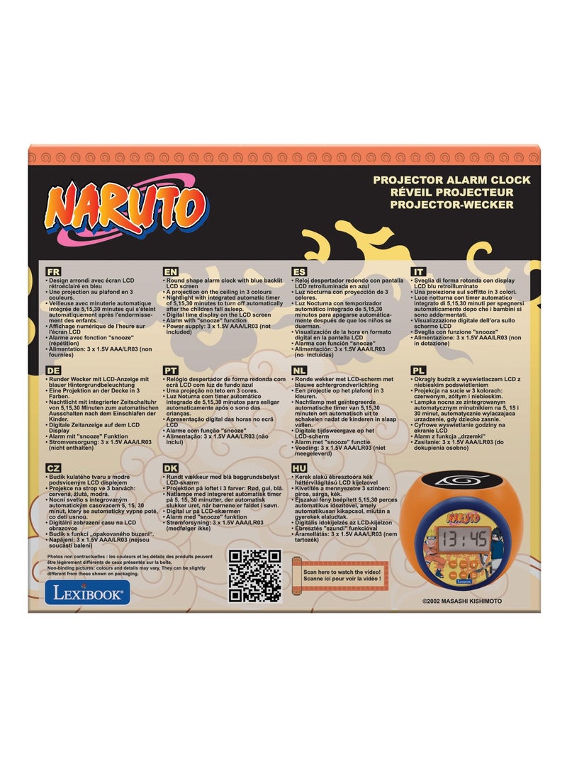 Sveglia con proiettore di Naruto e timer Arancione - Kiabi