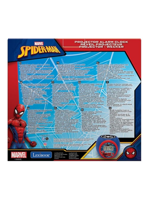 Sveglia con proiettore di Spider Man con timer - Kiabi