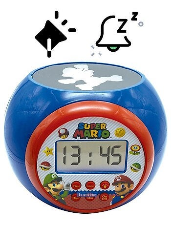Sveglia con proiettore di Super Mario con timer