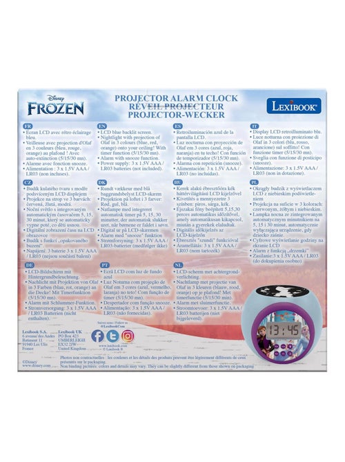 Sveglia con proiettore Frozen e timer - Kiabi