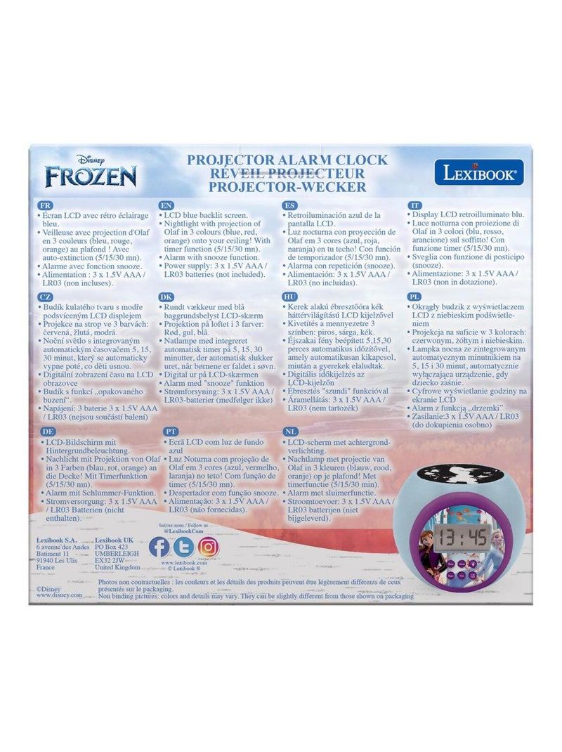 Sveglia con proiettore Frozen e timer Blu - Kiabi