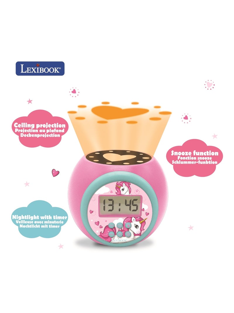 Sveglia con proiettore Unicorno e timer Rosa - Kiabi