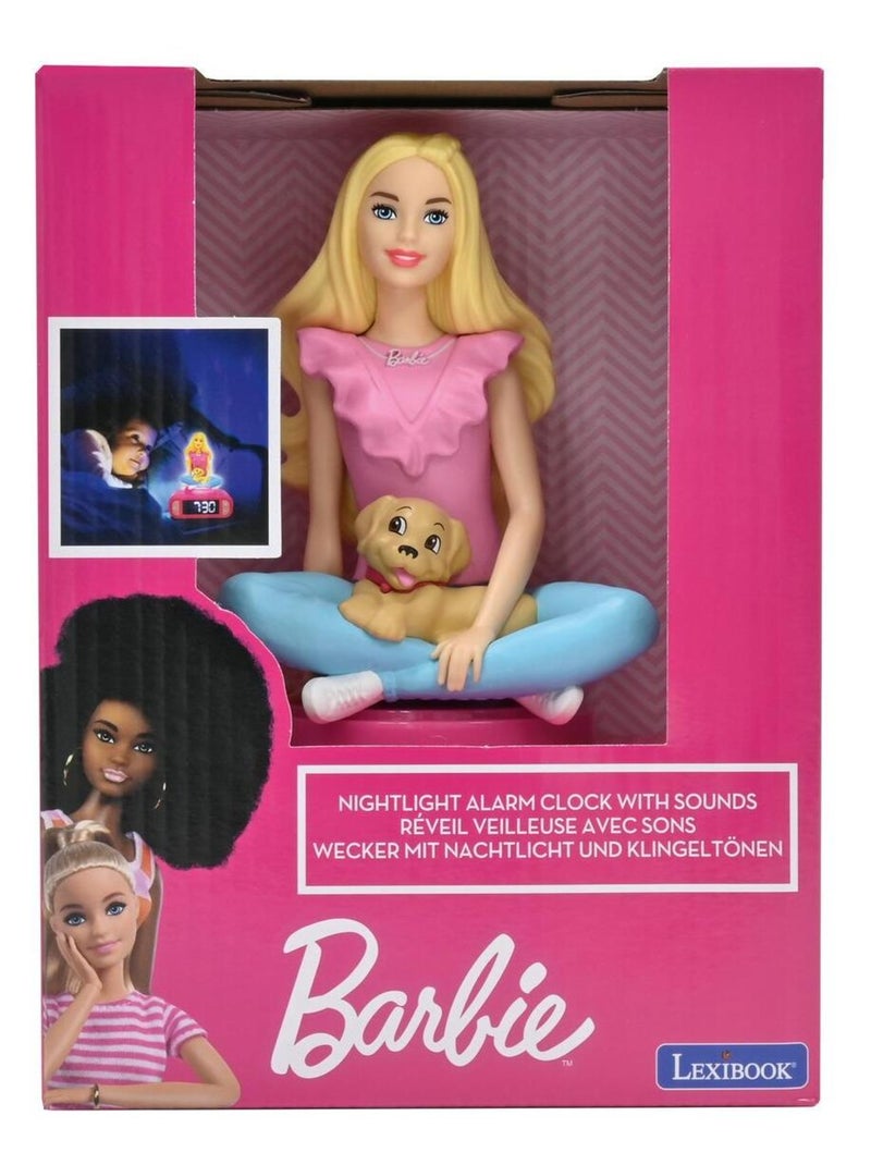Sveglia digitale con Barbie 3D, luce notturna ed effetti sonori Rosa - Kiabi
