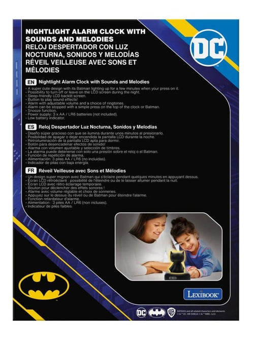Sveglia digitale con luce notturna 3D ed effetti sonori di Batman - Kiabi