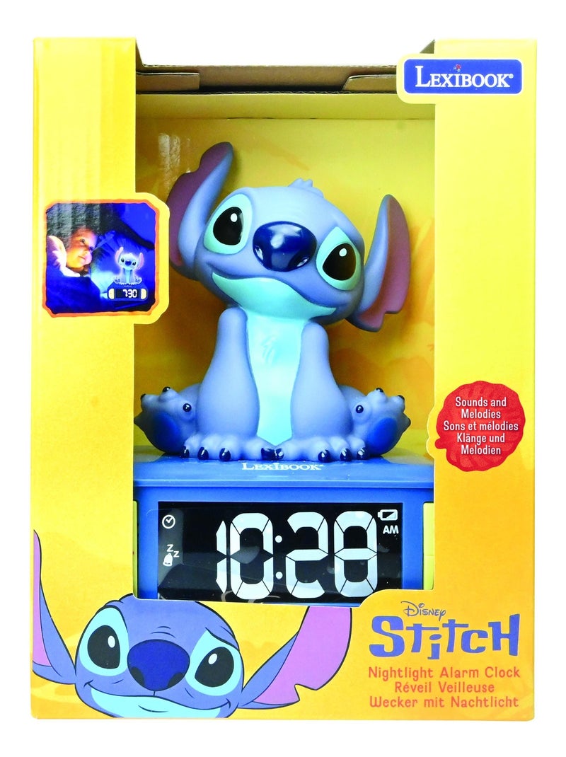 Sveglia digitale con luce notturna 3D Stitch ed effetti sonori Blu - Kiabi