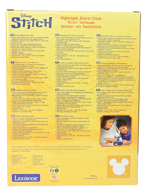 Sveglia digitale con luce notturna 3D Stitch ed effetti sonori - Kiabi