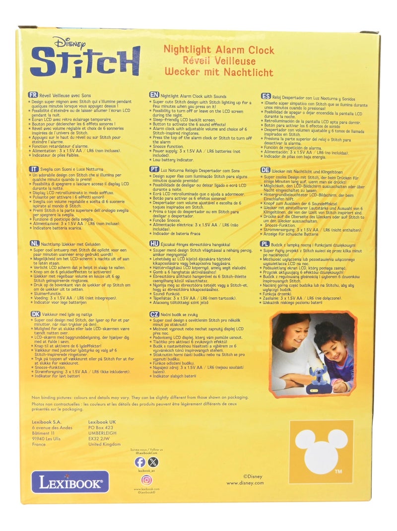 Sveglia digitale con luce notturna 3D Stitch ed effetti sonori Blu - Kiabi