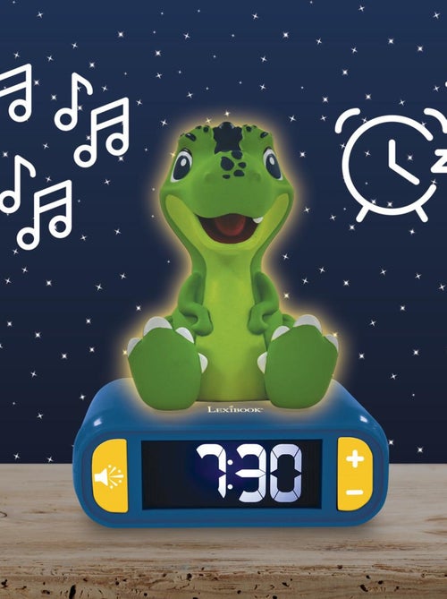 Sveglia digitale con luce notturna dei dinosauri in 3D ed effetti sonori - Kiabi