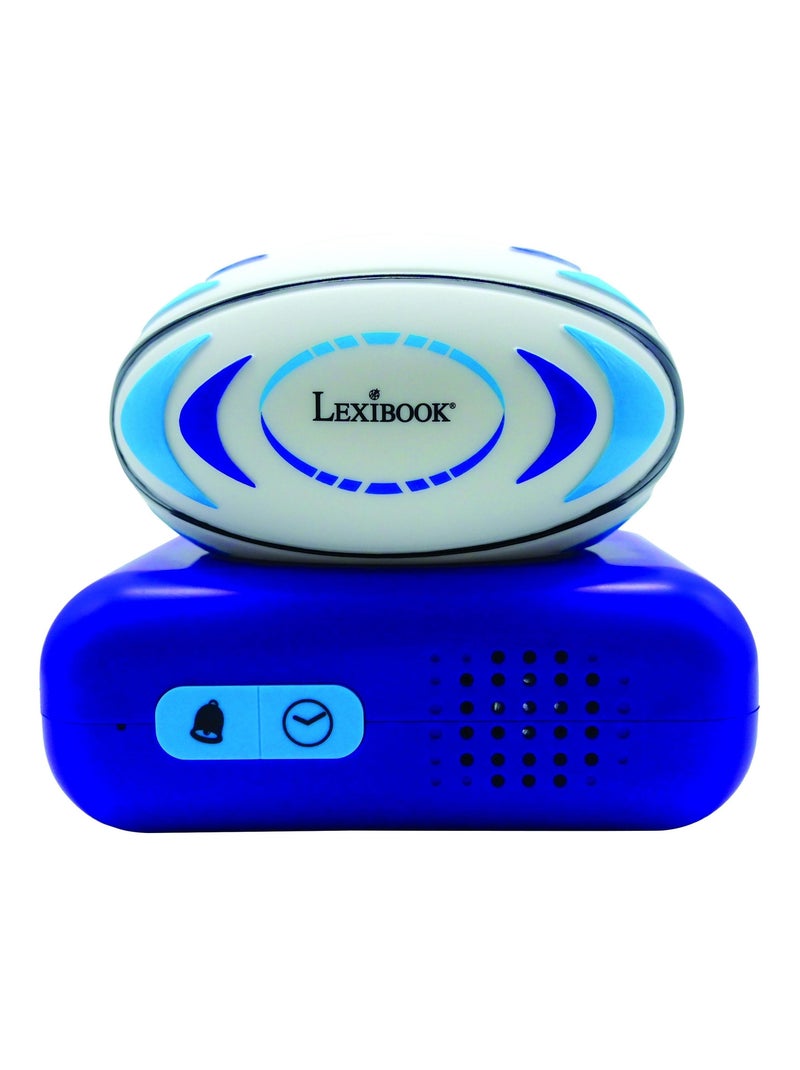 Sveglia digitale con luce notturna del pallone da rugby 3D ed effetti sonori Blu - Kiabi