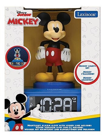 Sveglia digitale con luce notturna di Topolino in 3D ed effetti sonori