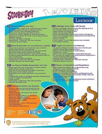Sveglia digitale con luce notturna Scooby Doo 3D ed effetti sonori