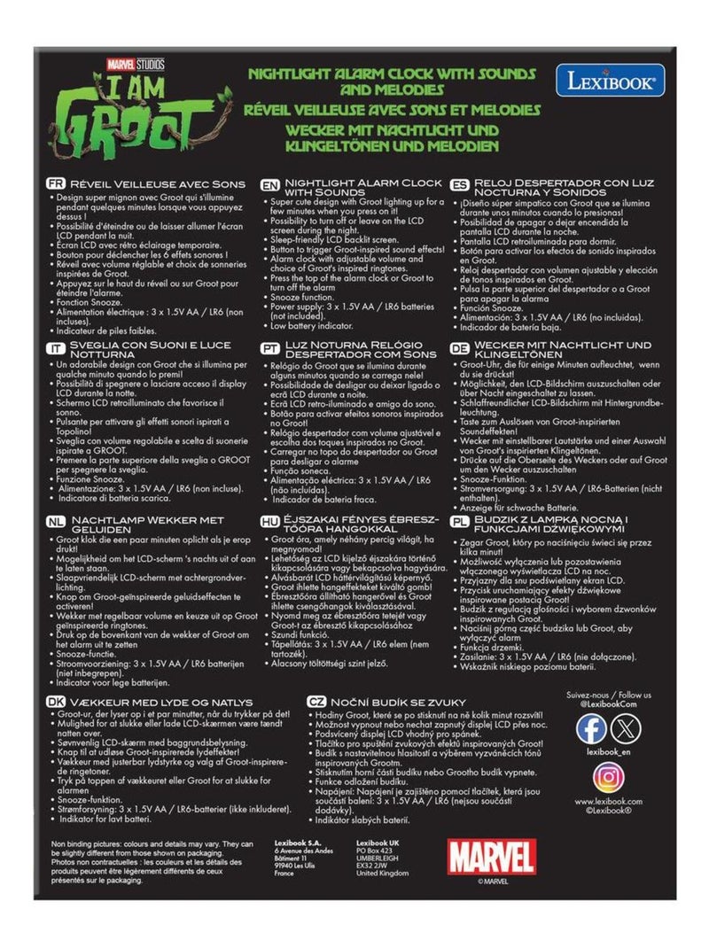 Sveglia Groot Nighlight con suoni Verde - Kiabi