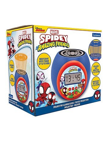 Sveglia proiettore Spidey and his Amazing Friends con luce notturna e timer 3 colori