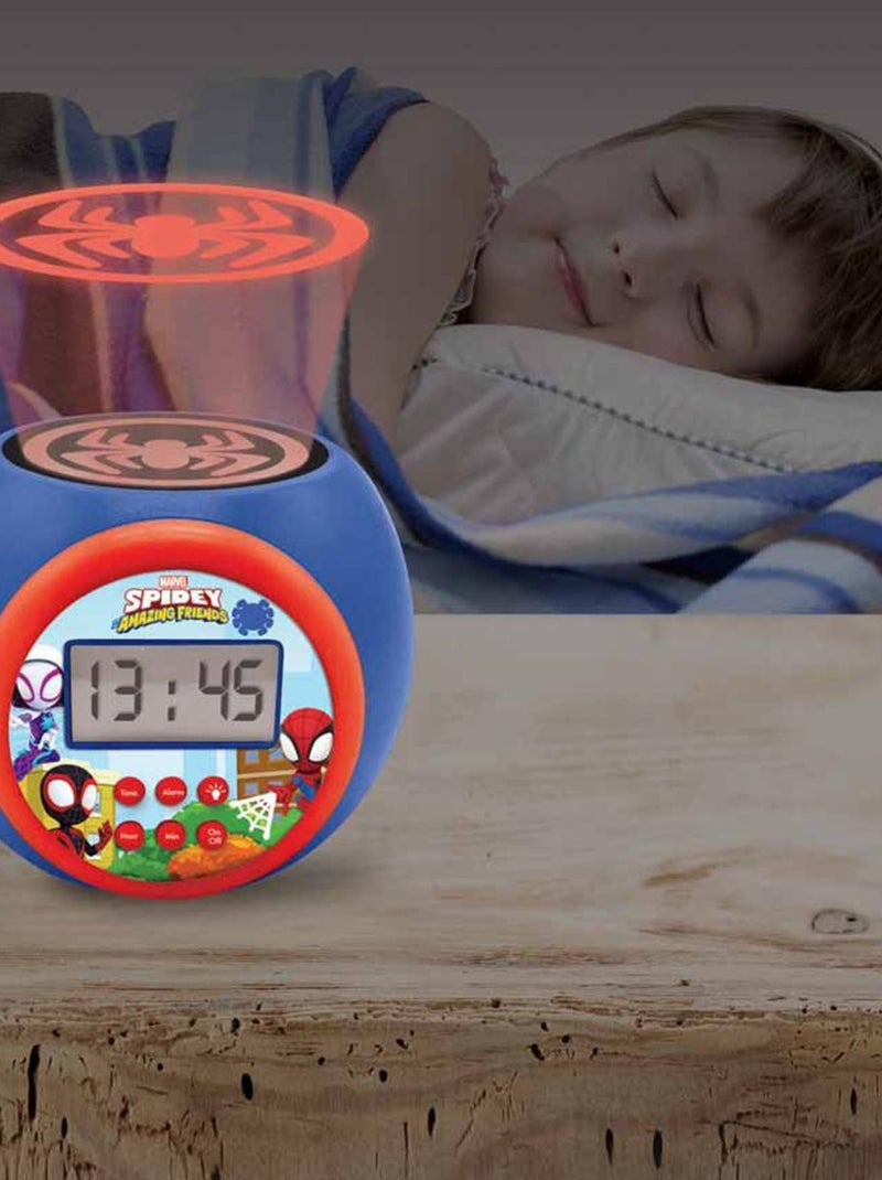 Sveglia proiettore Spidey and his Amazing Friends con luce notturna e timer 3 colori Blu - Kiabi