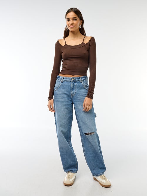 T-shirt - Canotta effetto 2 in 1 - Kiabi