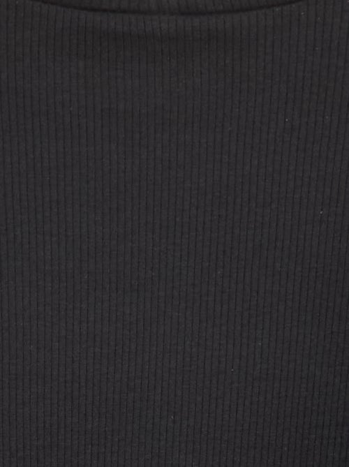 T-shirt a collo alto a coste - Kiabi