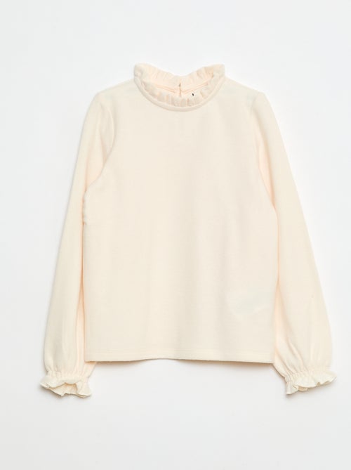 T-shirt a collo alto a costine - Kiabi