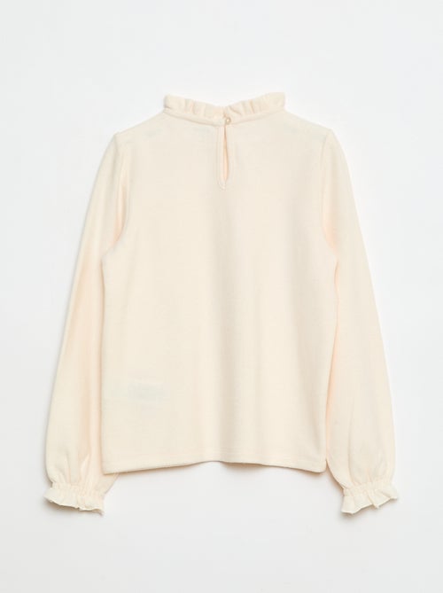 T-shirt a collo alto a costine - Kiabi