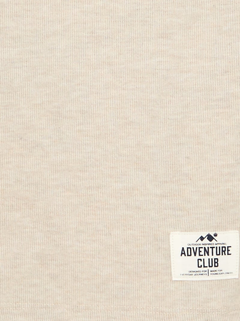 T-shirt a collo alto Bianco Ecru - Kiabi