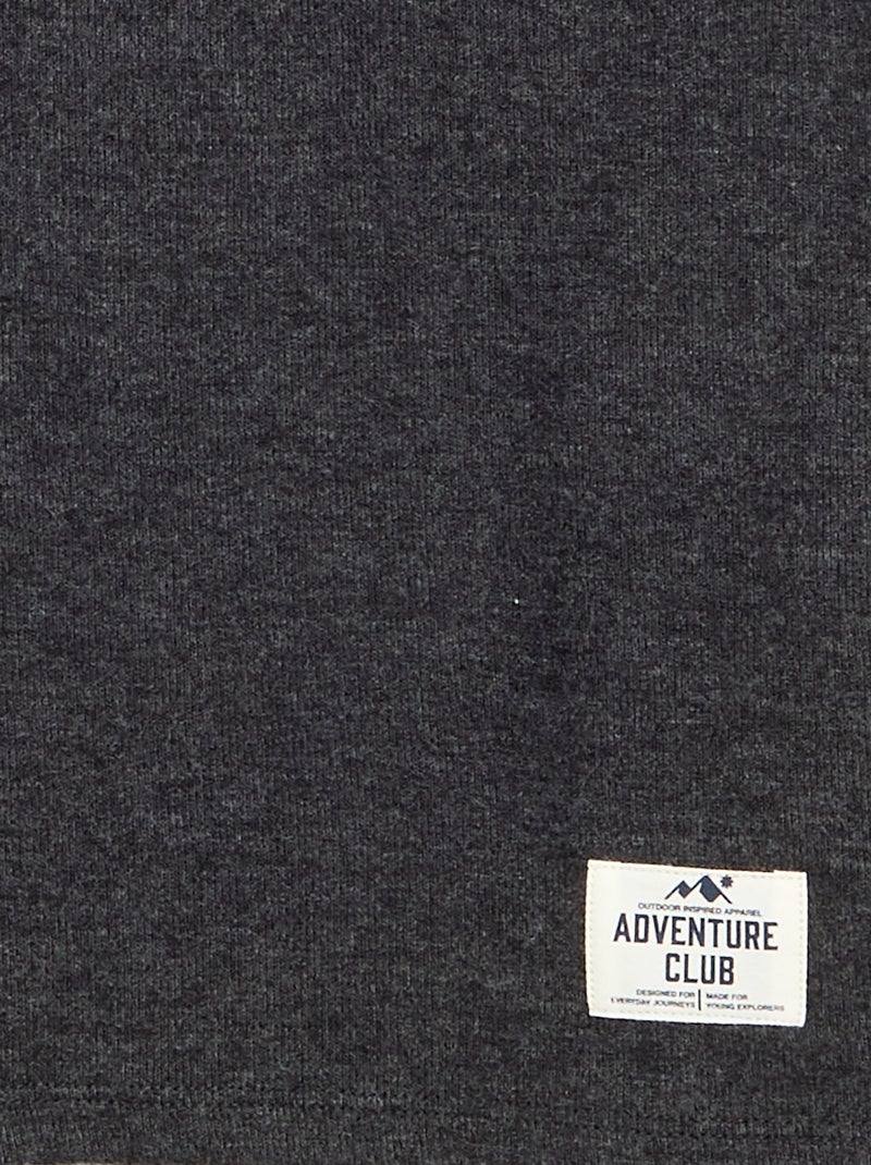T-shirt a collo alto Grigio scuro/ Antracite - Kiabi