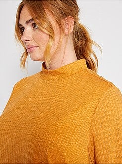 Taglie forti donna - T-shirt a collo alto - Kiabi