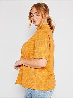 Taglie forti donna - T-shirt a collo alto - Kiabi