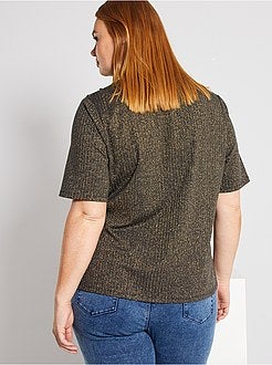 Taglie forti donna - T-shirt a collo alto - Kiabi