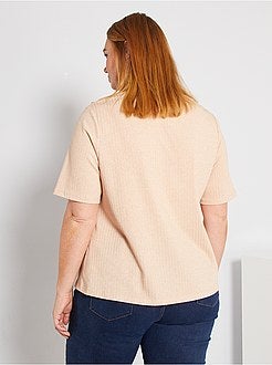 Taglie forti donna - T-shirt a collo alto - Kiabi