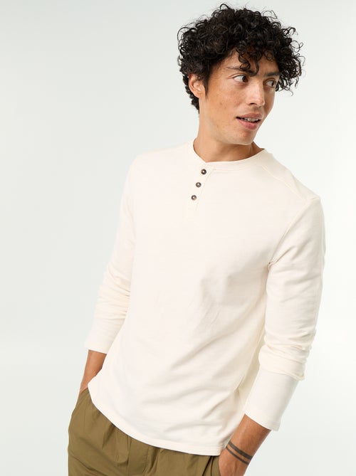T-shirt a collo tunisino a maniche lunghe - Kiabi