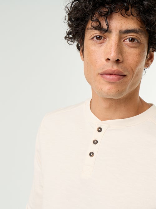 T-shirt a collo tunisino a maniche lunghe - Kiabi