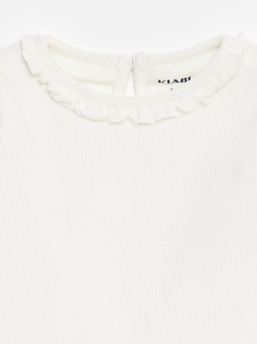 T-shirt a coste a maniche lunghe - Kiabi