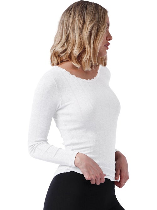 T-shirt a coste a maniche lunghe da donna ADMAS - Kiabi T-shirt a coste a maniche lunghe da donna ADMAS - Kiabi