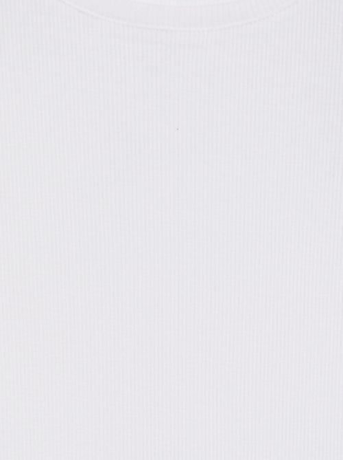 T-shirt a coste bordi ondulati - Kiabi