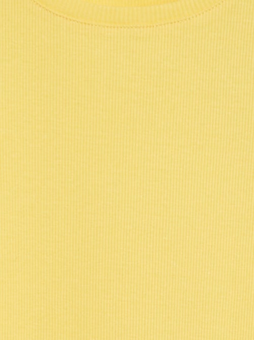 T-shirt a coste bordi ondulati - Kiabi