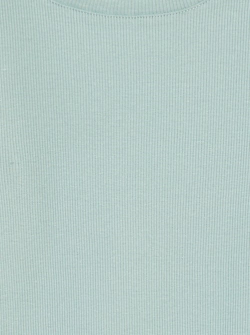 T-shirt a coste bordi ondulati - Kiabi