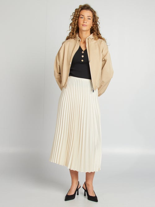 T-shirt a coste con bottoni fantasia - Kiabi