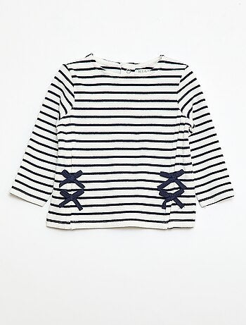 T-shirt a coste con righe